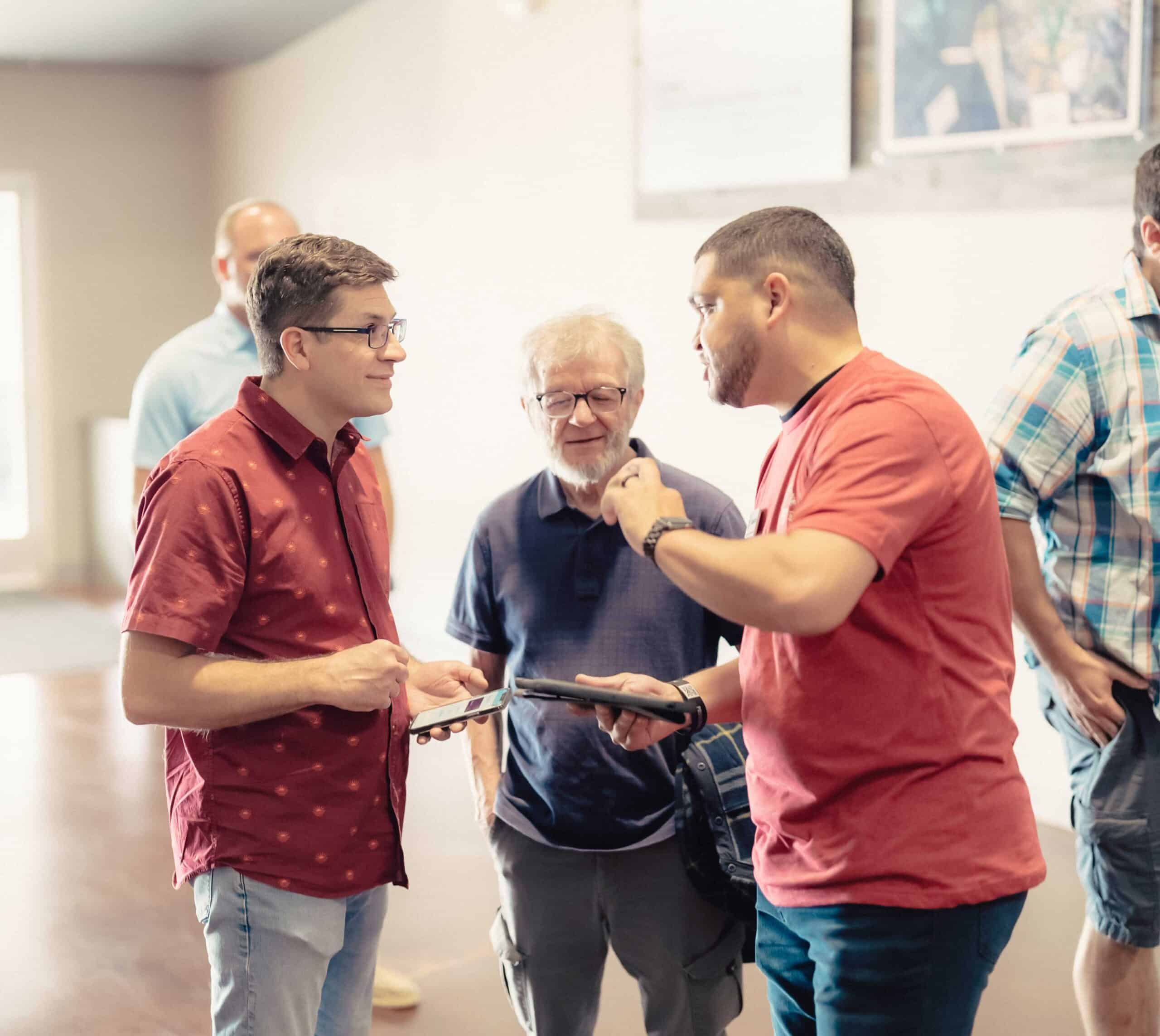 Group of Men Talking at Rolling Hills Church