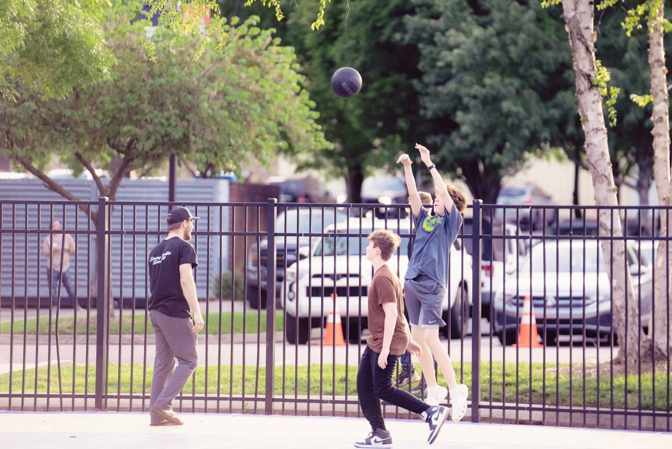 Men Playing Basketball at Church Franklin TN