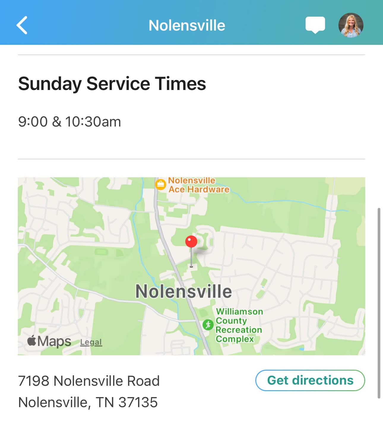 Nolensville Campus - Location Page App