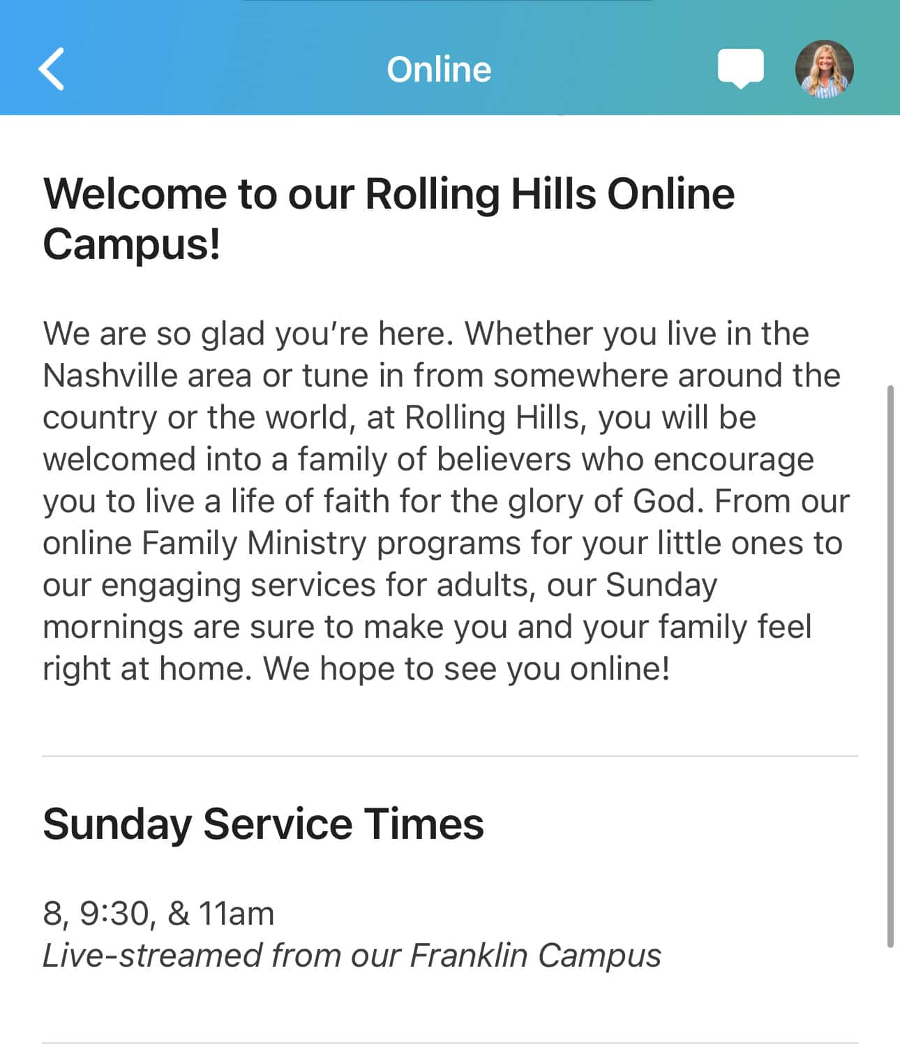 Online Campus - Location Page App