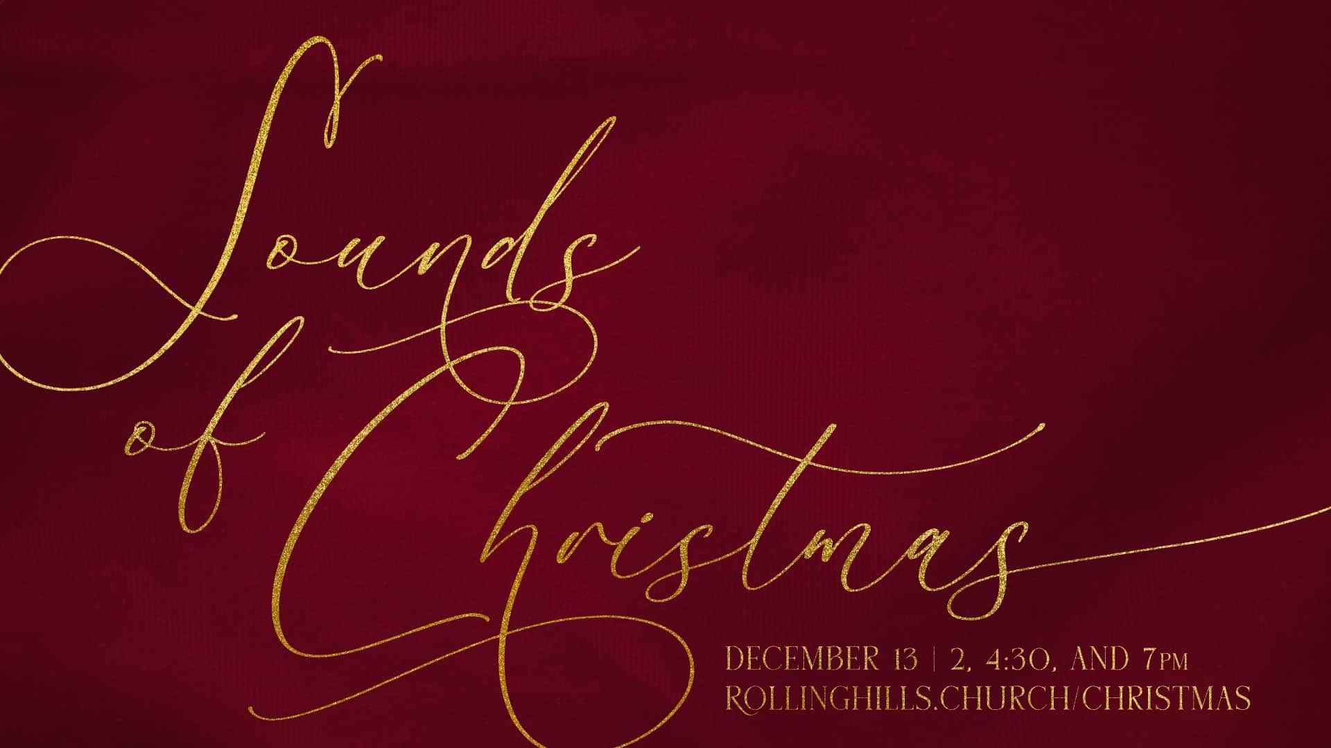 This slide promotes our upcoming Sounds of Christmas concert.